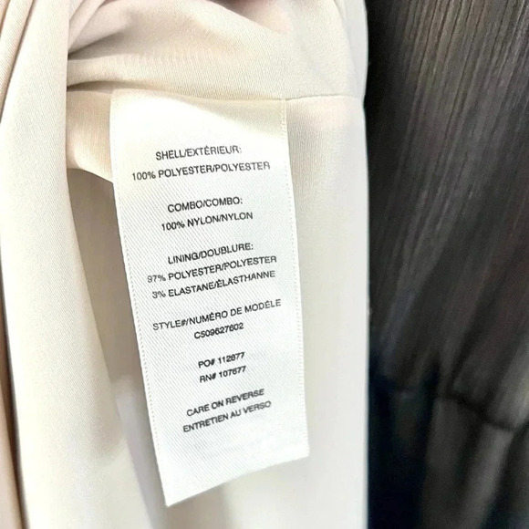 Alice + Olivia Kye Chiffon Lace Front Sheer Black & Nude Long Sleeve‎ Maxi Dress - Picture 14 of 15